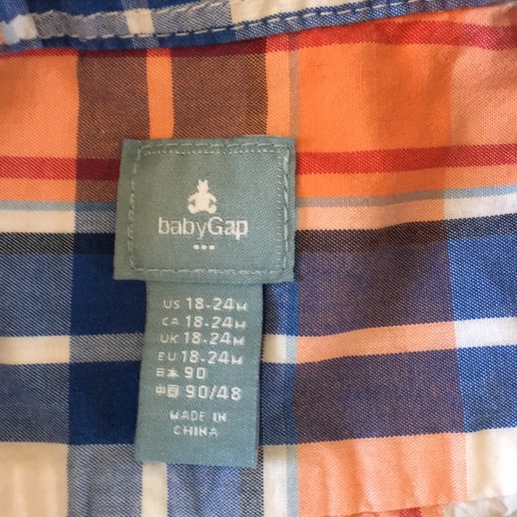 Plaid button up short sleeve boys shirt - Picture 2 of 2